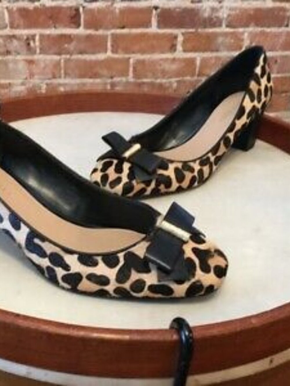 JUDITH RIPKA PONY HAIR LEOPARD PUMPS  9.5 B  NEW